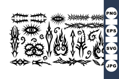 Tribal Flame Tattoo Vector Design Bundle Product Image 1