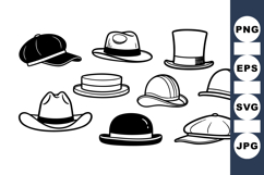 Vintage Hat Clipart Bundle for Fashion Design Projects Product Image 1