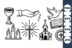 Christian Religious Symbols Clipart Bundle for Crafts Product Image 1