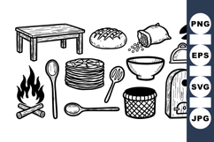 Rustic Camping Kitchen Clipart Bundle for Crafts Product Image 1