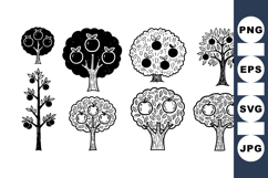 Vintage Fruit Tree Clipart Bundle for Crafts Product Image 1