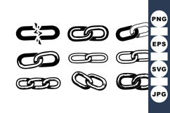 Vintage Chain Link Clipart Bundle for Crafts Product Image 1