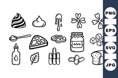 Hand Drawn Breakfast Food Clipart Bundle For Printables Product Image 1