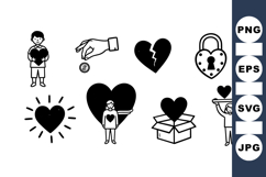 Love Heart Icon Collection For Romantic Designs Product Image 1