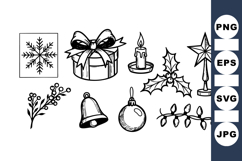 Hand Drawn Christmas Clipart Bundle For Holiday Cards Product Image 1