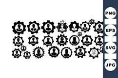 Vintage Victorian Cameo Silhouettes Clipart Set for Crafts Product Image 1