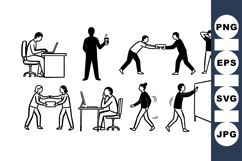 Business People Silhouette Clipart Set For Presentations Product Image 1