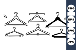 Vintage Clothes Hanger Clipart Bundle For Fashion Design Product Image 1