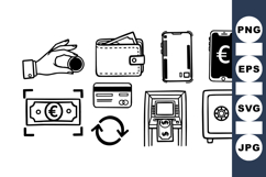 Hand Drawn Money Icon Set For Finance Designs Product Image 1