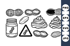 Hand Drawn Peanut Clipart Bundle For Packaging Product Image 1