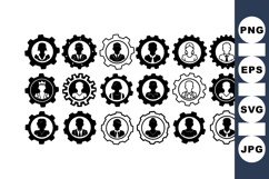 Vintage Gear Avatar Icon Set For Business Profiles Product Image 1