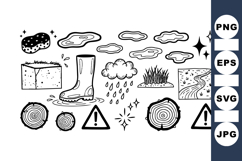 Hand Drawn Rustic Nature Sketch Clipart Bundle Product Image 1