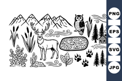 Rustic Woodland Animals Clipart Bundle For Crafts Product Image 1