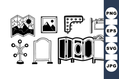 Vintage Home Decor Clipart Bundle for Crafting Product Image 1