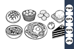 Hand Drawn Vintage Breakfast Food Clipart Collection Product Image 1
