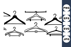 Hand Drawn Clothes Hanger Clipart Bundle For Crafts Product Image 1