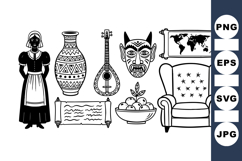 Vintage Cultural Elements Clipart Bundle for Crafts Product Image 1