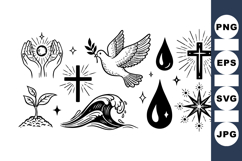 Minimalist Sacred Symbol Clipart Set for Crafts Product Image 1