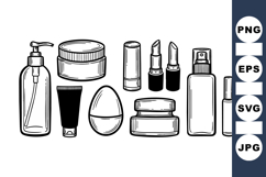 Minimalist Hand Drawn Cosmetic Sketch Collection Product Image 1