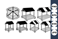 Vintage Market Stall Clipart Bundle for Commercial Use Product Image 1