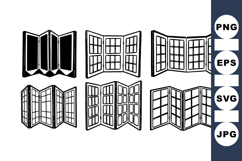 Hand Drawn Accordion Fold Window Illustration Set Product Image 1