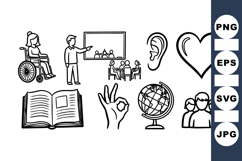 Inclusive Accessibility Icon Set For Education Product Image 1