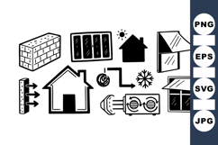 Hand Drawn Home Architecture Icon Set Product Image 1