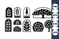 Rustic Botanical Tree Clipart for Nature Designs Product Image 1