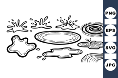 Abstract Ink Splash Clipart for Creative Projects Product Image 1
