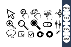 Minimalist Cursor Icon Set for UI Design Product Image 1