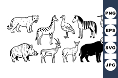 Wild African Animal Clipart for Crafts Product Image 1