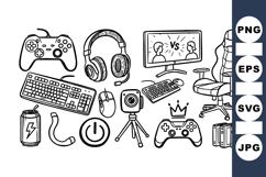 Gaming Accessories Clipart Set For Streamers And Gamers Product Image 1