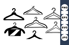 Vintage Clothes Hanger Clipart Set for Fashion Designs Product Image 1