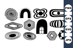 Abstract Geometric Shapes Vector Clipart Product Image 1