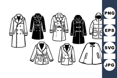 Coat And Jacket Clipart For Fashion Projects Product Image 1