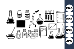 Vintage Laboratory Science Clipart Set For Education Product Image 1