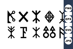 Ancient Nordic Rune Clipart For Crafting Product Image 1