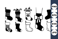 Hand Drawn Christmas Stocking Clipart Product Image 1