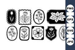 Vintage Botanical Frame Clipart for Crafts Product Image 1