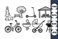 Hand Drawn Outdoor Picnic Clipart Product Image 1