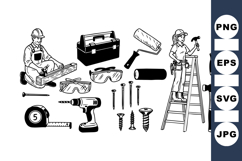 Handyman Tools Clipart for DIY Projects Product Image 1