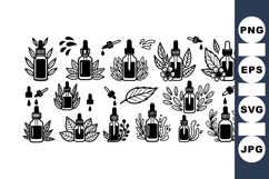 Hand Drawn Essential Oil Bottles Clipart Product Image 1