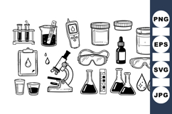 Hand Drawn Science Laboratory Clipart For Education Product Image 1