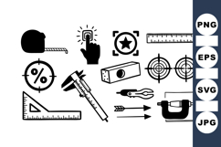 Technical Measurement Tools Icon Set for Engineering Product Image 1