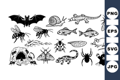 Vintage Hand Drawn Insect Clipart for Crafts Product Image 1