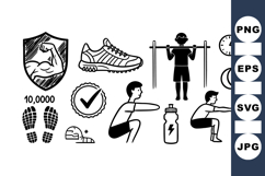 Minimal Fitness Icon For Print And Web Product Image 1