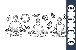 Meditation Yoga Clipart for Wellness Projects Product Image 1
