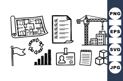 Hand Drawn Construction Icon for Projects Product Image 1