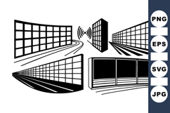 of Vintage Architectural Window Clipart for Crafts Product Image 1