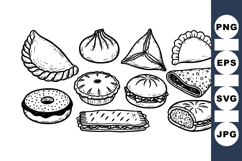 Hand Drawn Vintage Pastry Clipart Collection Product Image 1
